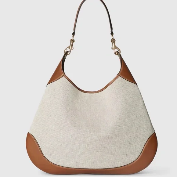 NWT Gucci B Shoulder Bag Natural Canvas - Picture 1 of 11